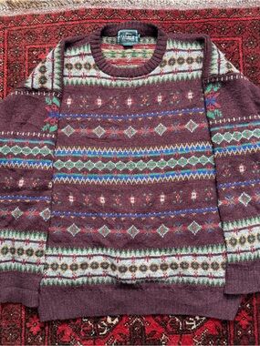 Vintage Woolrich Handframed 100% Wool Knit Men’s Size XL